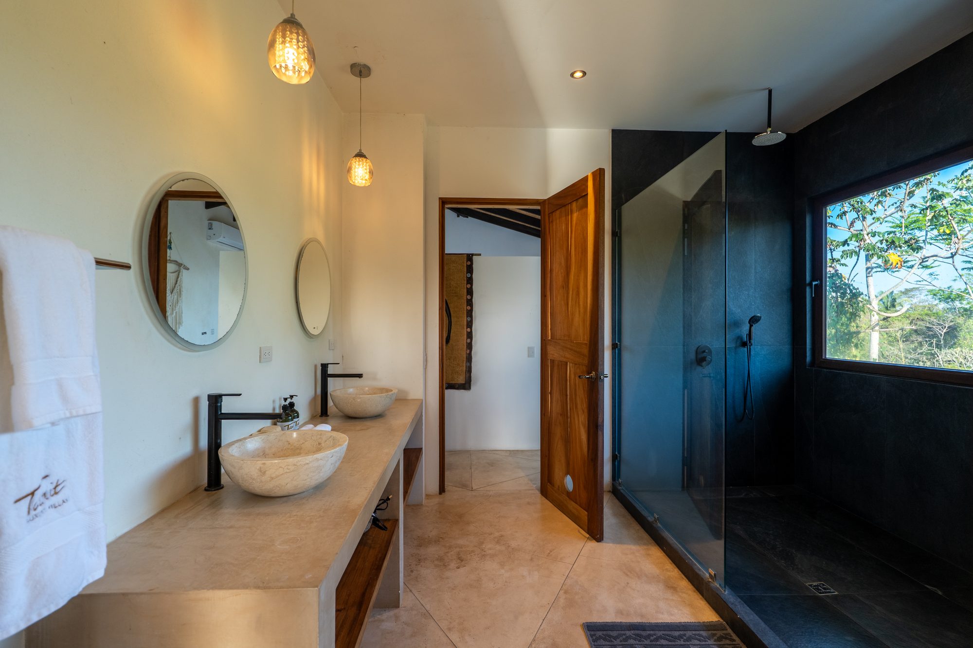 Bathroom with a double vanity